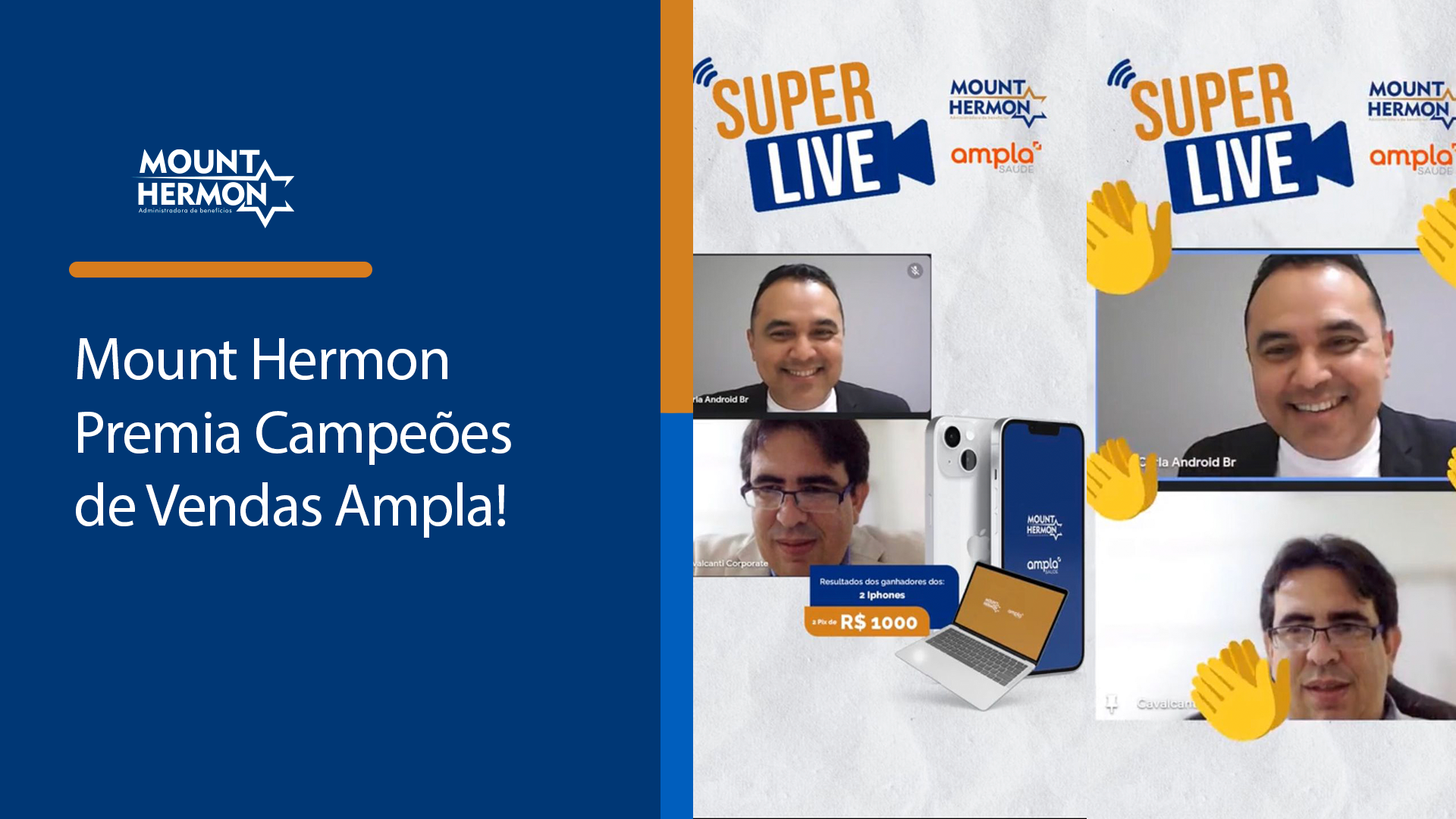 Mount Hermon Premia Campeões de Vendas Ampla!