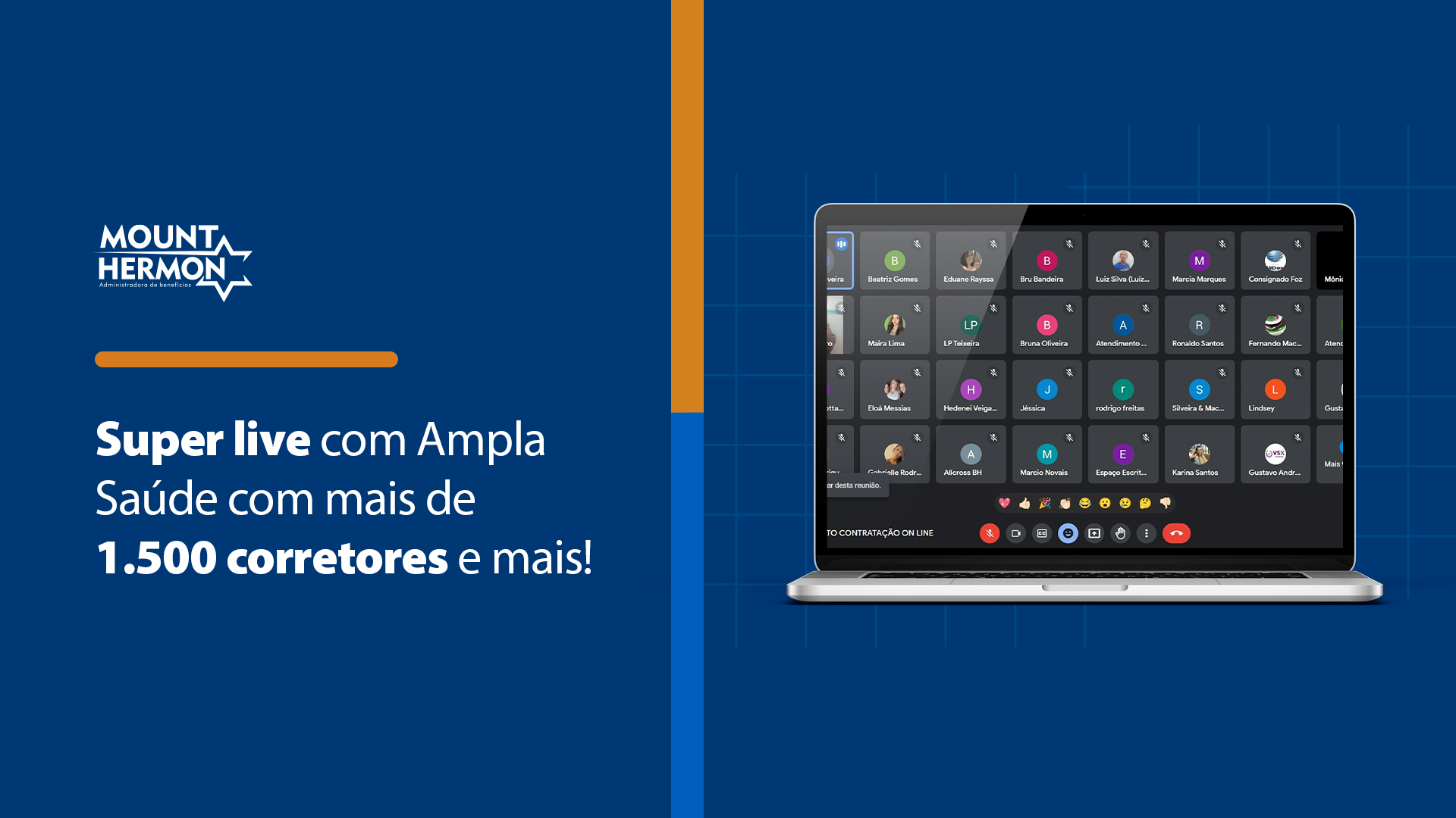 Super live com Ampla Saúde com mais de 1.500 corretores e mais!